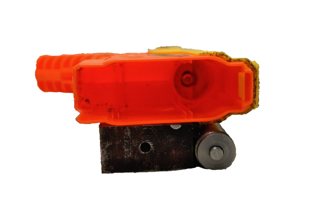 Showing inside the shell of the dart blaster