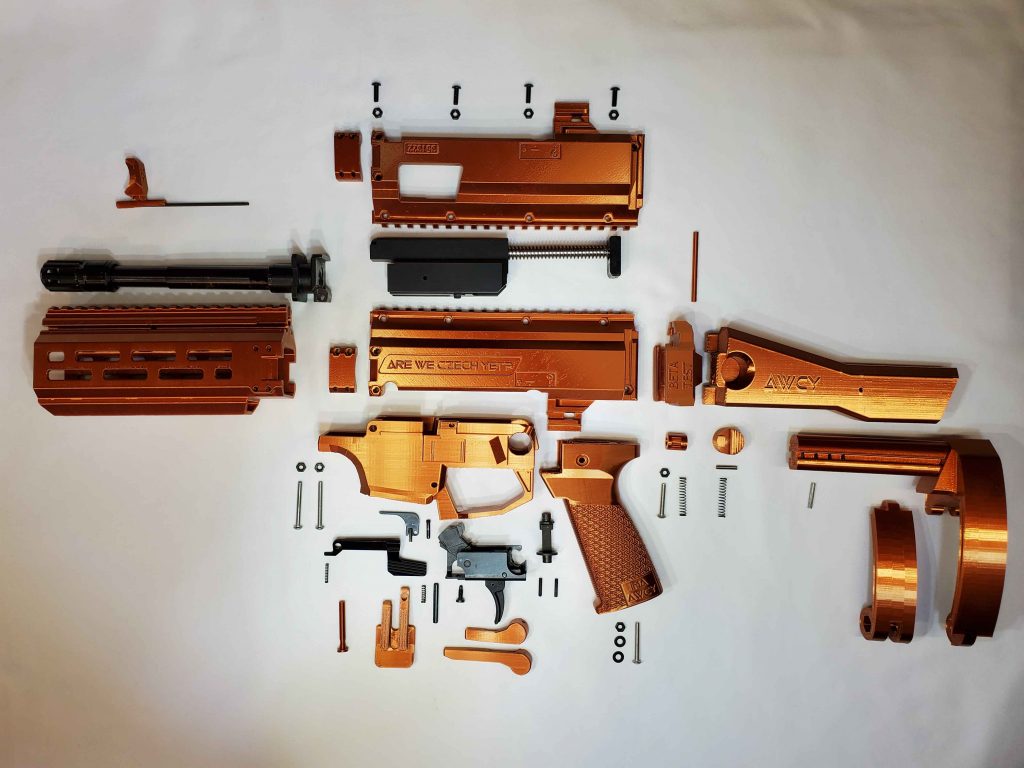 3D Printed Scorpion EVO Exploded